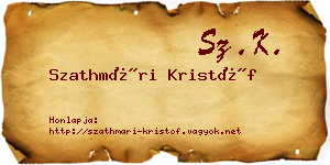 Szathmári Kristóf névjegykártya