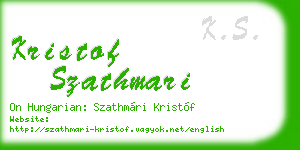 kristof szathmari business card