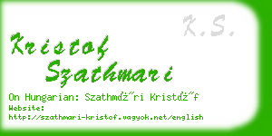 kristof szathmari business card